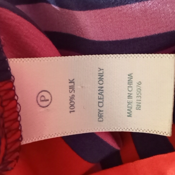 C Wonder stripped silk button down dress top - Picture 9 of 9